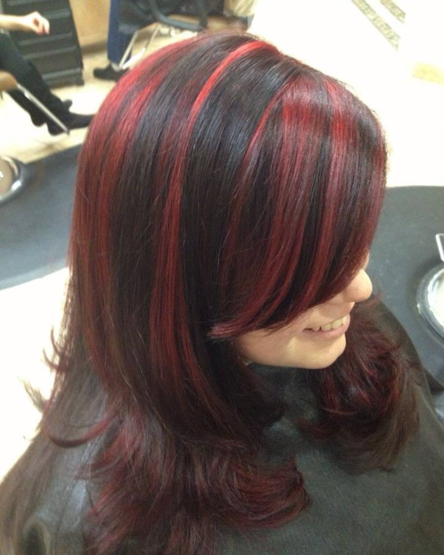 Spectacular Red Highlights On Black Hair Capture for Your Screen Spectacular Red Highlights On Black Hair Capture for Your Screen